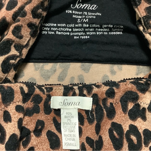Soma Animal Print 2 pc Chemise XS Robe S/M - Picture 16 of 16